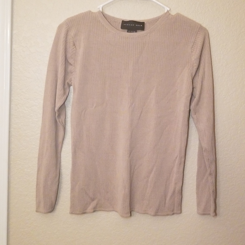 August silk long sleeve shirt